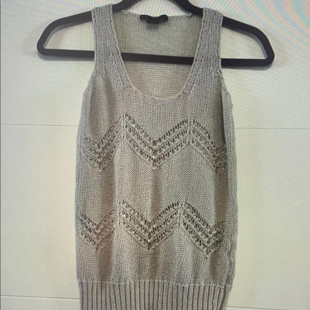 Gray Knit Tank Top